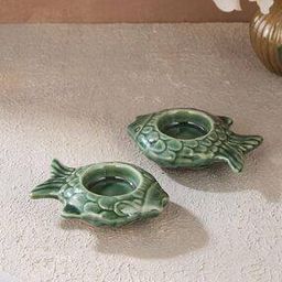fabindia Set of 2 Ceramic Teacandle Holder-picture-6