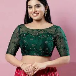 Women Embroidered Back-Open Blouse-picture-23