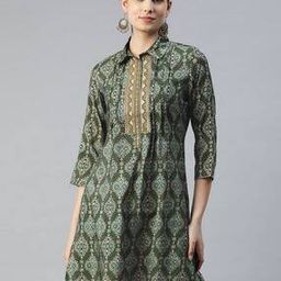 Women Floral Print Straight Tunic-image-50