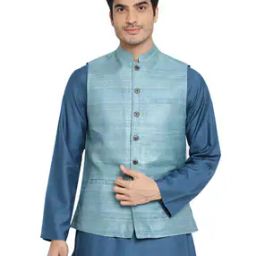 Nehru Jacket with Welt Pockets-11