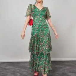 Floral Printed Tiered Dress-picture-29