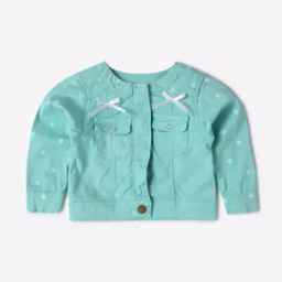 Polka-Dot Print Jacket with Flap Pockets-35
