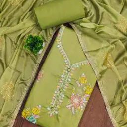 Women Embroidered Unstitched Dress Material-image-1