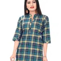 Checked Button-Down Top-0
