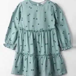 Girls Graphic Print A-Line Dress-image-42