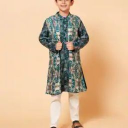 Boys Printed Kurta Pyjamas Set-20