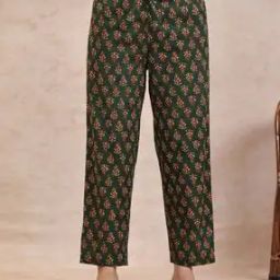 Women Floral Print Pants with Insert Pocket-image-55