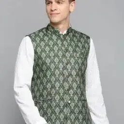 Floral Print Nehru Jacket-image-0