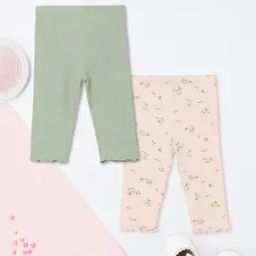 Pack of 2 Girls Cotton Leggings-image-121