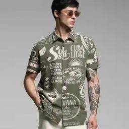 Men Typographic Print Regular Fit Shirt-image-44