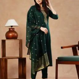 Women Floral Straight Kurta Set-14