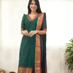 Women Printed Straight Kurta with Pants & Dupatta -image-6