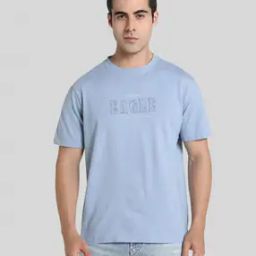 Men Embroidered Crew-Neck Cotton T-Shirt-36