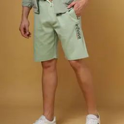 Typographic Print Slim Fit Shorts-image-20