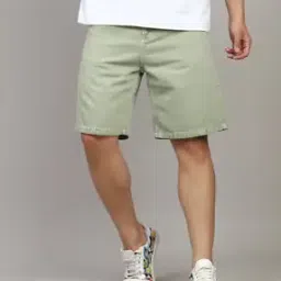 Shein Above The Knee Denim Shorts With Pockets-image-62
