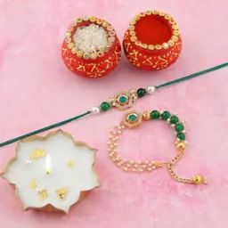 Bhaiya-Bhabhi Rakhis Set with Candle -image-17