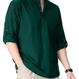 Men Regular Fit Mandarin-Neck Kurta-image-42