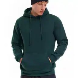 Men Regular Fit Hoodie with Kangaroo Pocket-image-97
