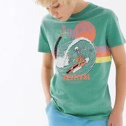 Typographic Print Crew- Neck T-shirt-image-89