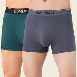 Pack of 2 Trunks with Brand Elasticated Waist-picture-46