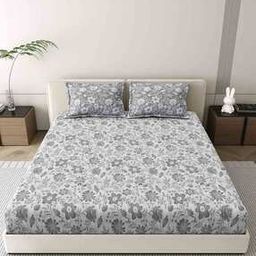 Cotton King Bedsheet With 2 Pillow Covers-image-48