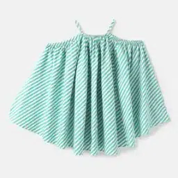 Striped Strappy A-Line Dress-image-37