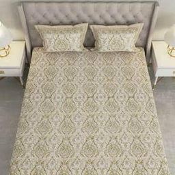 330 TC Floral Print King-Size Bedsheet with Pillow Covers-48