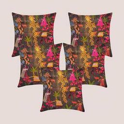 Digital Printed Set of 5 Cushion Covers-46