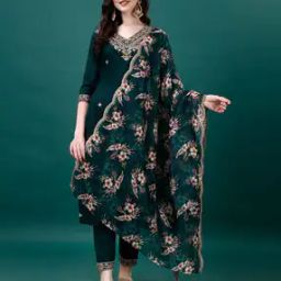 Women Embroidered Straight Kurta Set-image-26