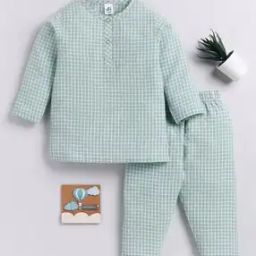 Boys Checked T-Shirt & Pants Set-picture-53