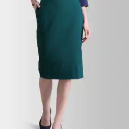 Solid Straight Skirt-image-19