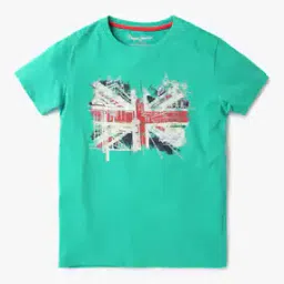 Alfie Union Jack Print Round-Neck T-Shirt-image-45