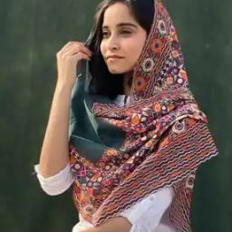 Women Geometric Print Cotton Scarf-image-66