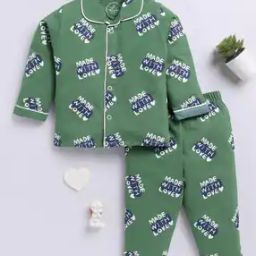 Boys Printed Shirt & Pants Set-image-98