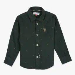 Boys Micro Print Regular Fit Cotton Shirt-picture-52