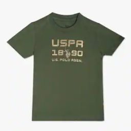 Boys Brand Print Regular Fit Crew-Neck T-Shirt-image-80