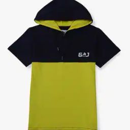 Colourblock Hooded T-Shirt-image-59