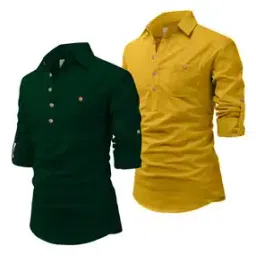 Pack of 2 Slim Fit Short Kurtas-picture-24