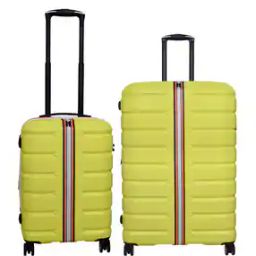 Men Set of 2 Striped Trolley Bags with TSA Lock   -picture-2