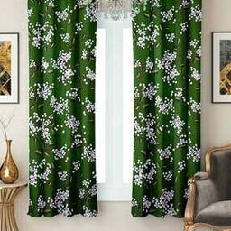 Set of 2 Floral Print Window Curtains-image-21