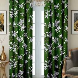 Set of 2 Floral Print Door Curtains-33