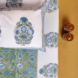 200TC Handblock Print Cotton Queen Bedsheet with 2 Pillow Covers-34