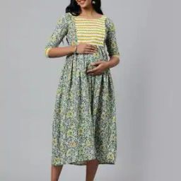 Floral Print Fit & Flare Dress-image-74
