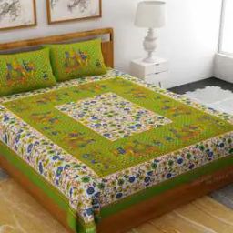 Floral Print Double Bedsheet with 2 Pillow Covers-image-39