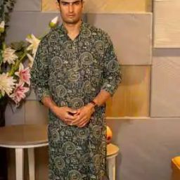 Men Printed regular fit kurta-image-72