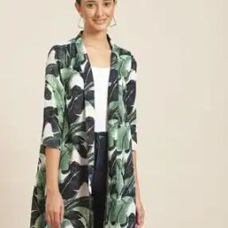 Tropical Print Long Shrug-49