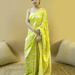 Women Floral Woven Banarasi Saree-image-2