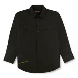 Regular Fit Typographic Print Shirt with Spread Collar-image-25