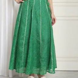 Women Striped Flared Skirt-image-64