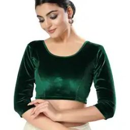 Women Round-Neck Slip-On Blouse-picture-36